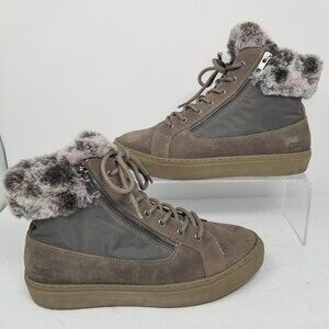 Cougar Dubliner-SN Women's Boot Suede Faux Fur 9M High Top Grey Brown .  (F)